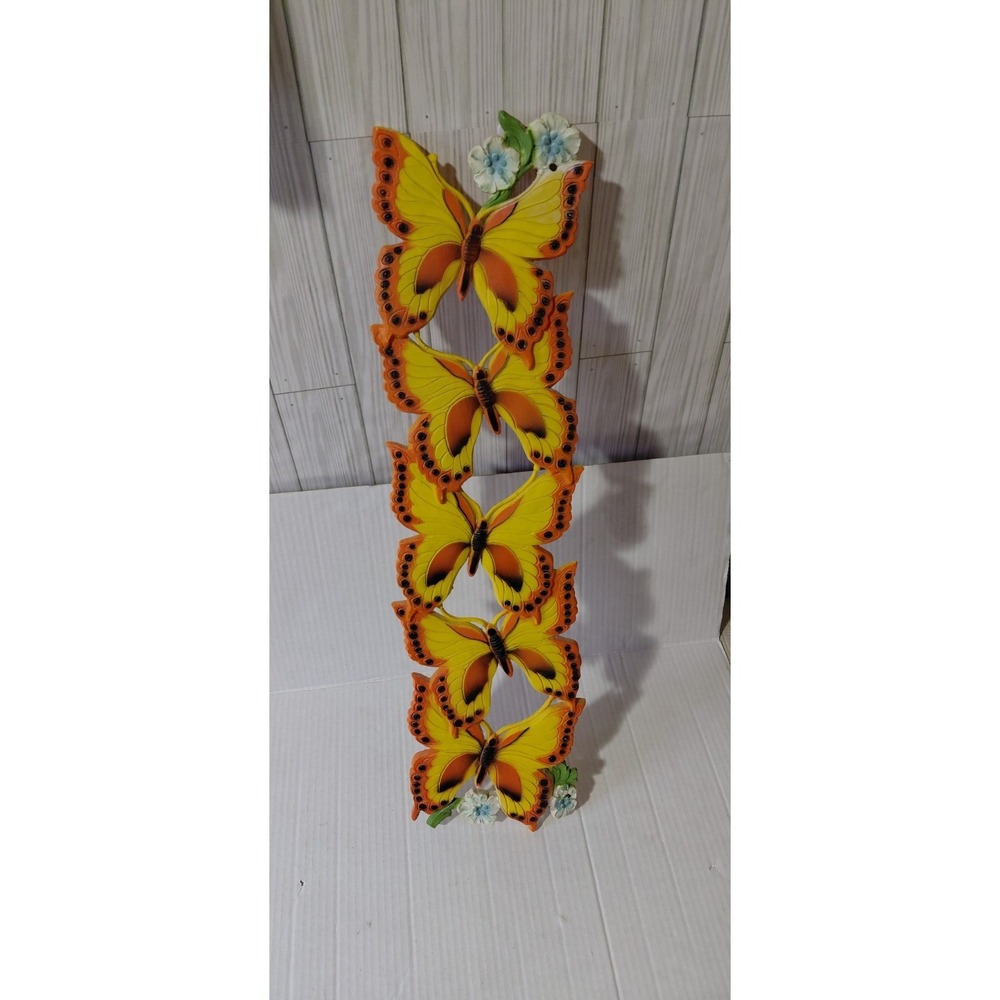 Cottagecore Retro Whimsy vintage Universal Statuary Corp. butterfly wall Plaque
